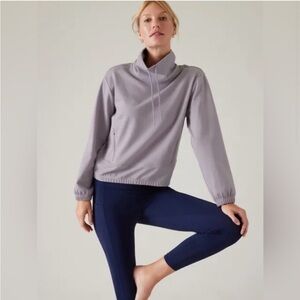Athleta Triumph Hybrid Funnel Neck Sweatshirt